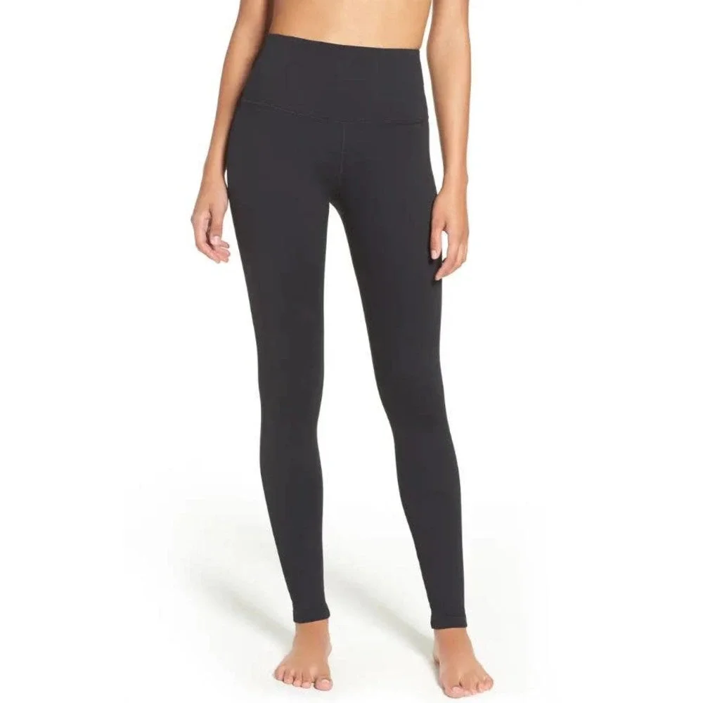 ZELLA Women's Black Live In High Waist Leggings Elastic Waist Size M